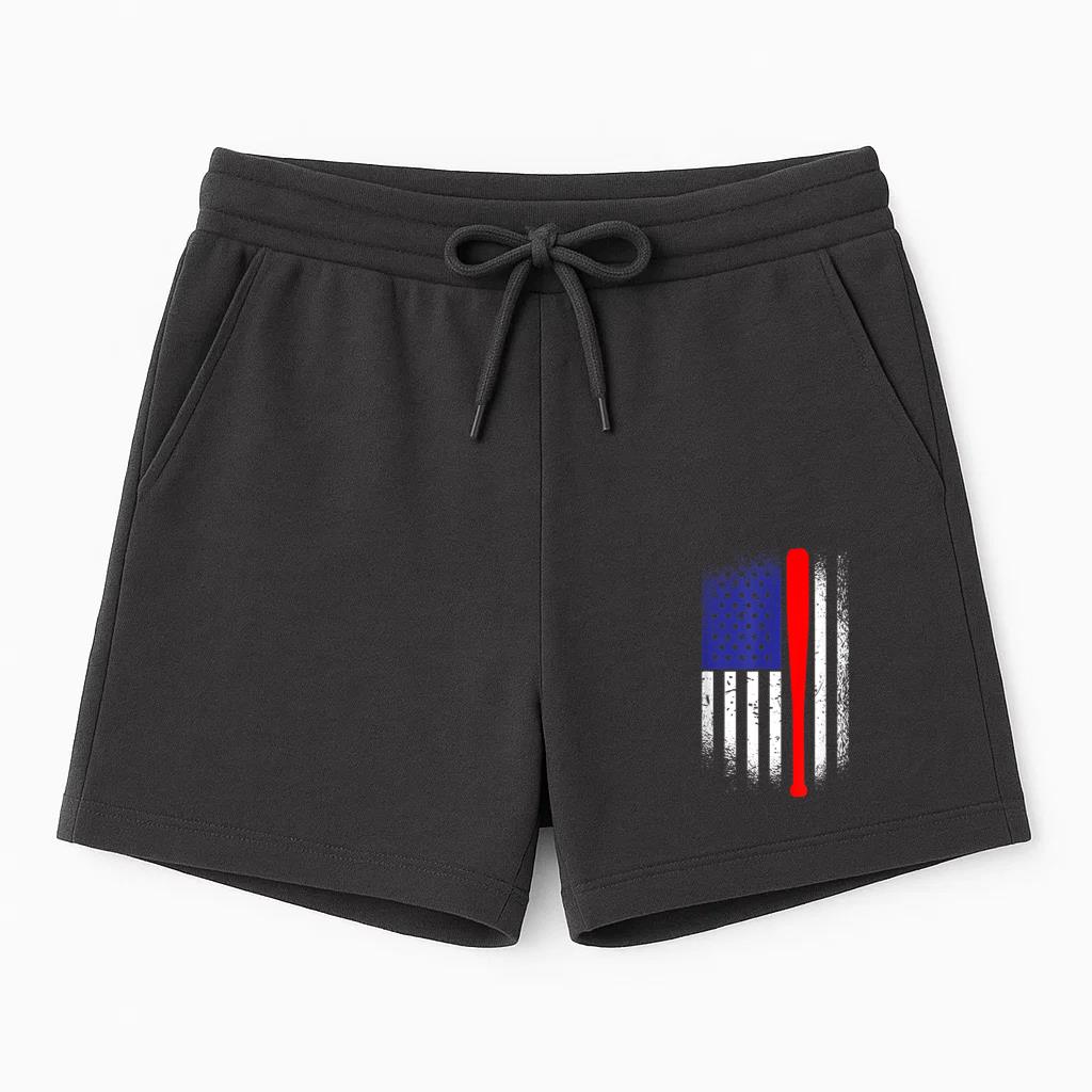 American Flag Baseball 4th Of July Memorial Day Short