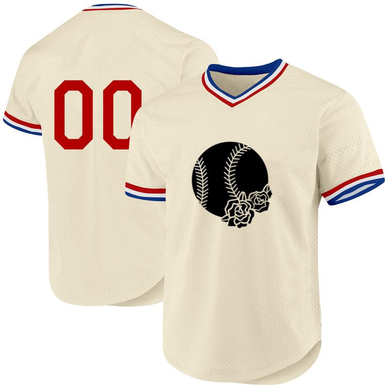 Baseball Ball With Roses Cut Out Baseball Jersey