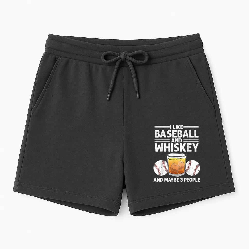 Baseball Whiskey Scotch Fan Short