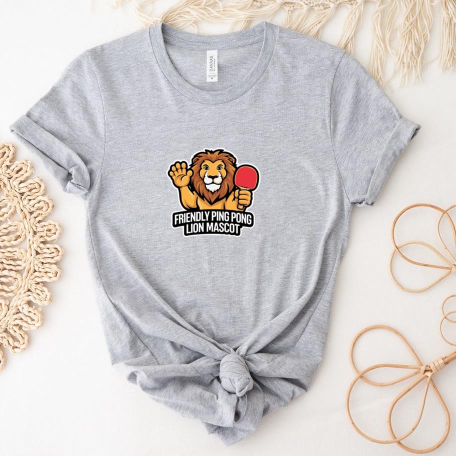 Shirt Confident Table Tennis Cartoon Style T-Shirt