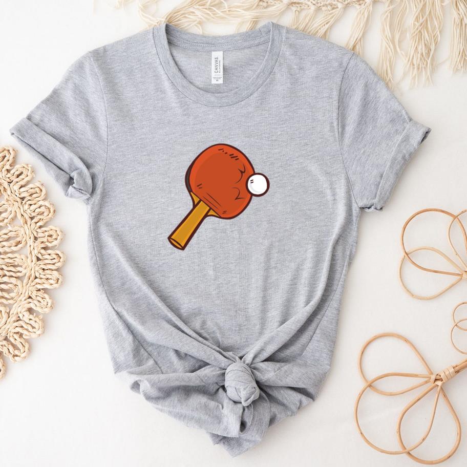 Table Tennis Bat Cartoon T-Shirt