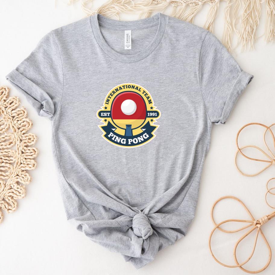 Table Tennis Design Confident Modern Graphic T-Shirt