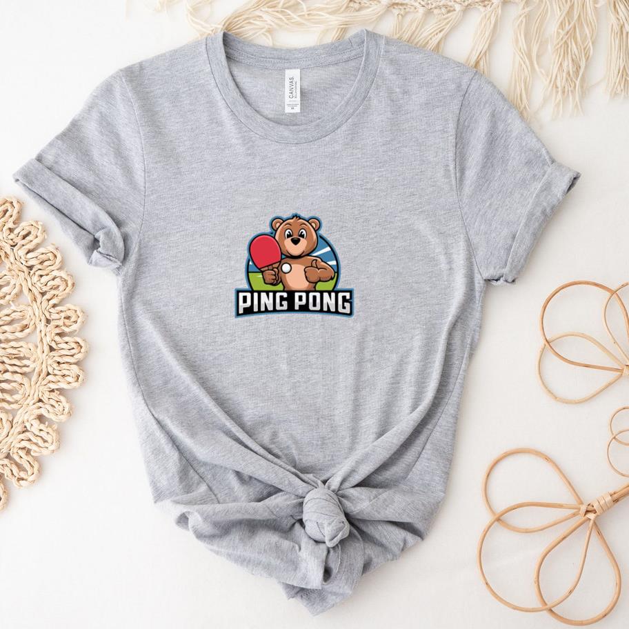 Table Tennis Player Confident Vector Style T-Shirt